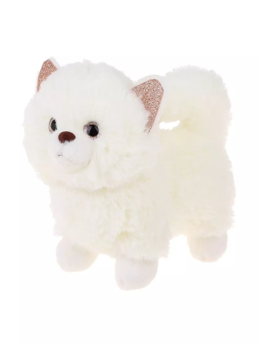 Мягкая игрушка Шпиц белый 20 см - фото 1