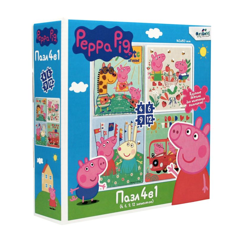 Пазл 4 в 1 Свинка Пеппа - фото 1