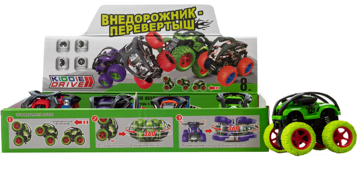 Машина Внедорожник - перевертыш красный (8) - фото 1