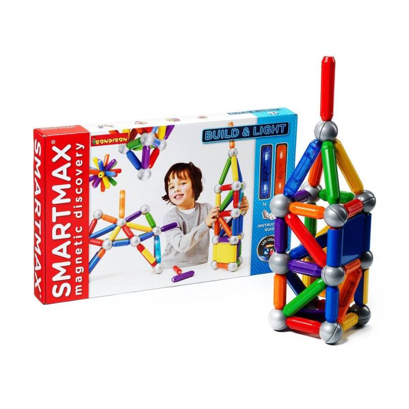 Конструктор магнитный SmartMax Яркая стройка - фото 1