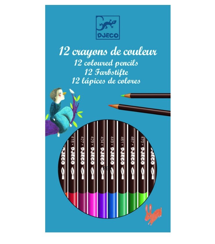 Карандаши 12 цв. акварельные DJECO - фото 1