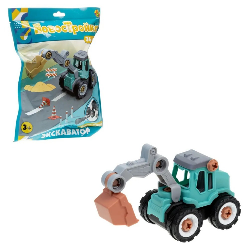 Конструктор винтовой Экскаватор 36 дет. - фото 1