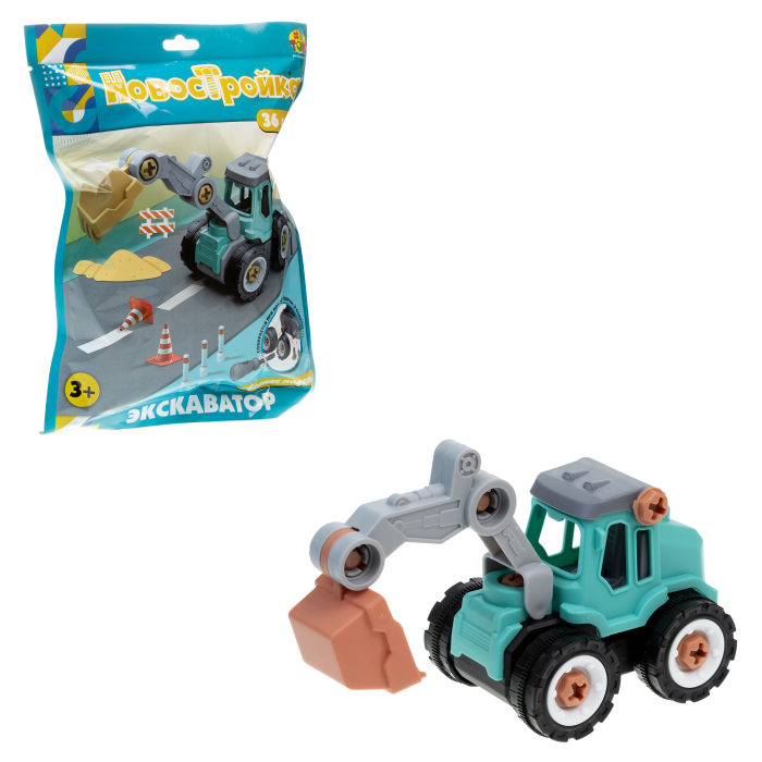 Конструктор винтовой Экскаватор 36 дет. - миниатюра 2