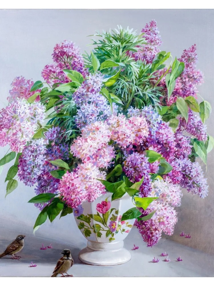 Картина по номерам 40*50 Очарованные сиренью - фото 1