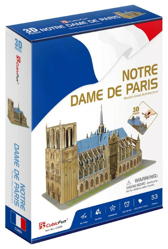 Пазл 3D Нотр-Дам-де-Пари 53д. - фото 1