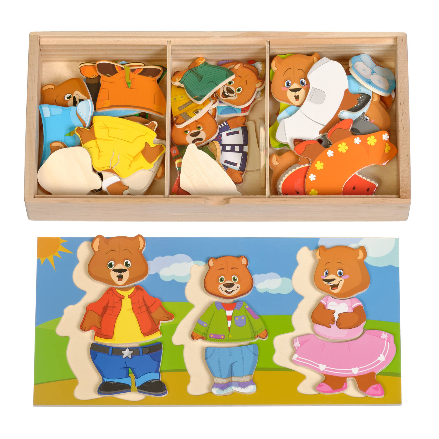 Пазл - одевашки Три медведя МДИ - фото 1