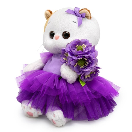 Мягкая игрушка Ли-Ли BABY в лиловом платье и с букетом - фото 1
