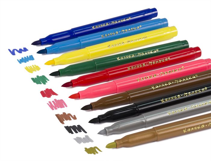 Фломастеры 10 цв. волшебные с золотом и серебром Каляка-маляка - фото 1