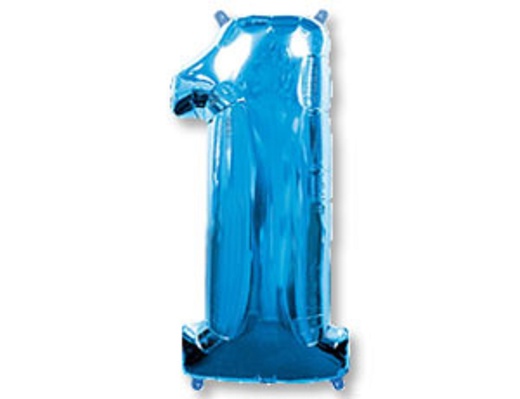  Ф Цифра 1 40" Голубая - фото 1