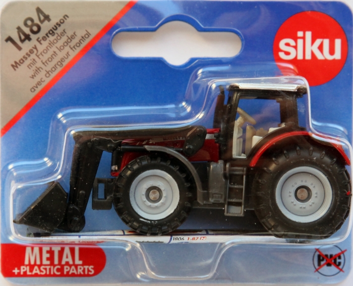 Машина металлическая Трактор с фронтальным погрузчиком SIKU - фото 1