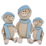  Кабан Вася в шапке и шарфе 22см - фото 1