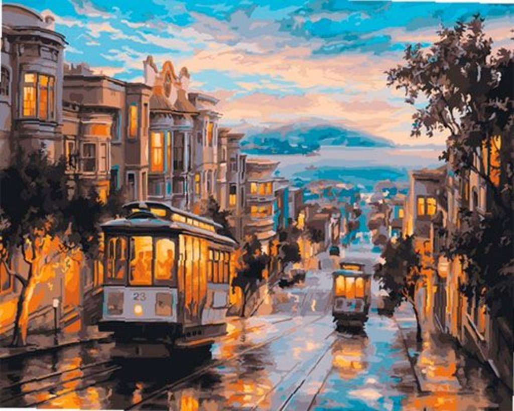 Картина по номерам 40*50 Ночной город - фото 1