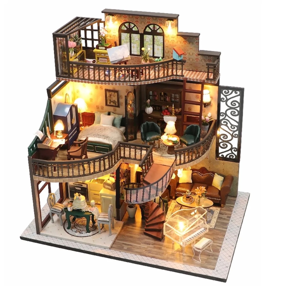 Конструктор деревянный интерьерный Дом в английском стиле MiniHouse - миниатюра 2