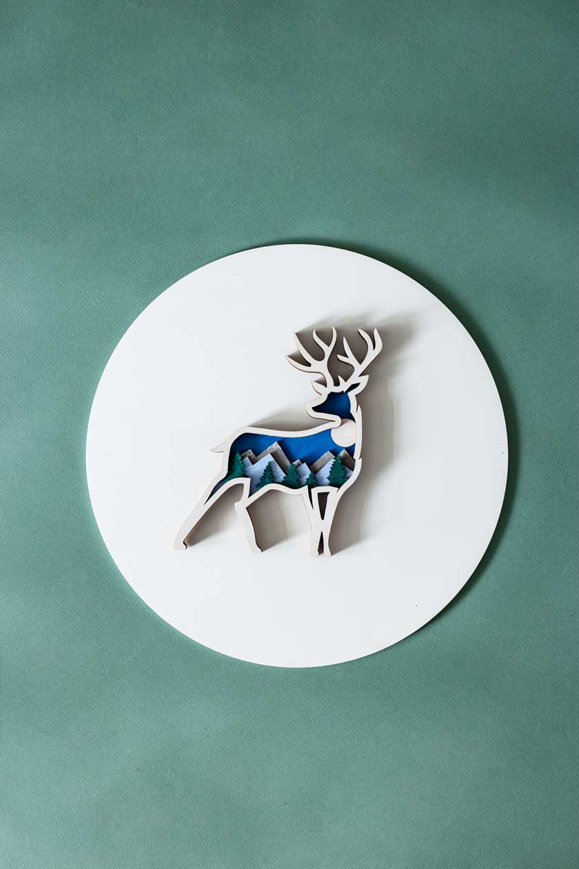 Роспись по дереву Олень серия Лес Dobrika - миниатюра 4