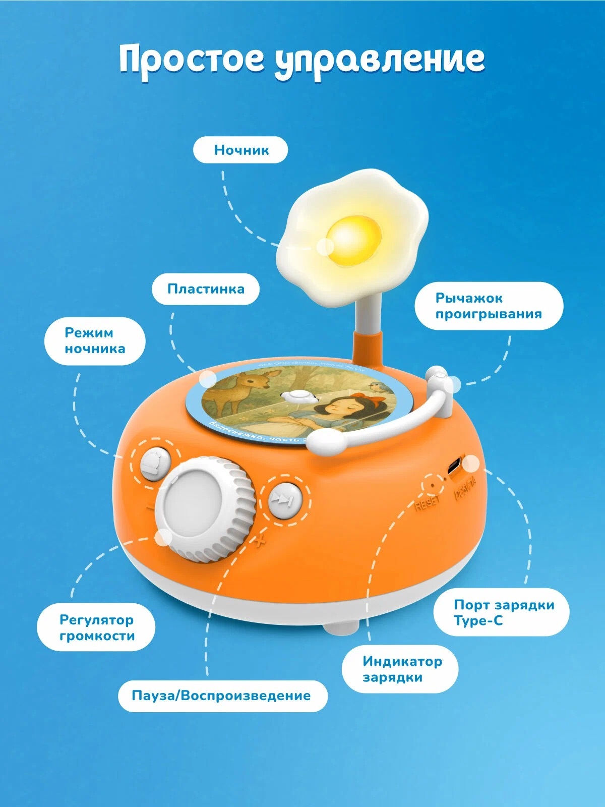 Музыкальная игрушка Граммофон Abumba - миниатюра 4