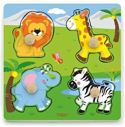 Пазл - вкладыш деревянный Ферма 4 дет. VIGA - фото 1