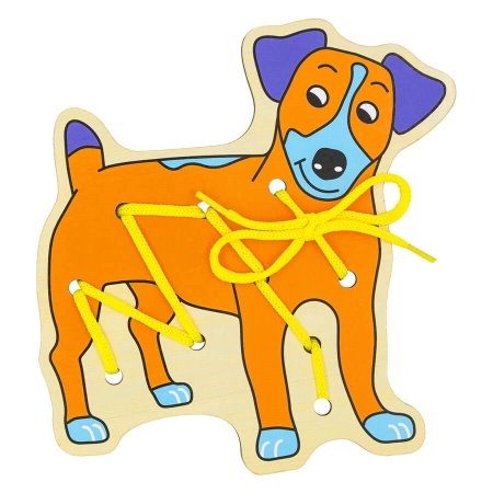 Шнуровка дерев. Щенок - фото 1