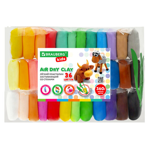 Масса для лепки 36цв. BRAUBERG KIDS - фото 1
