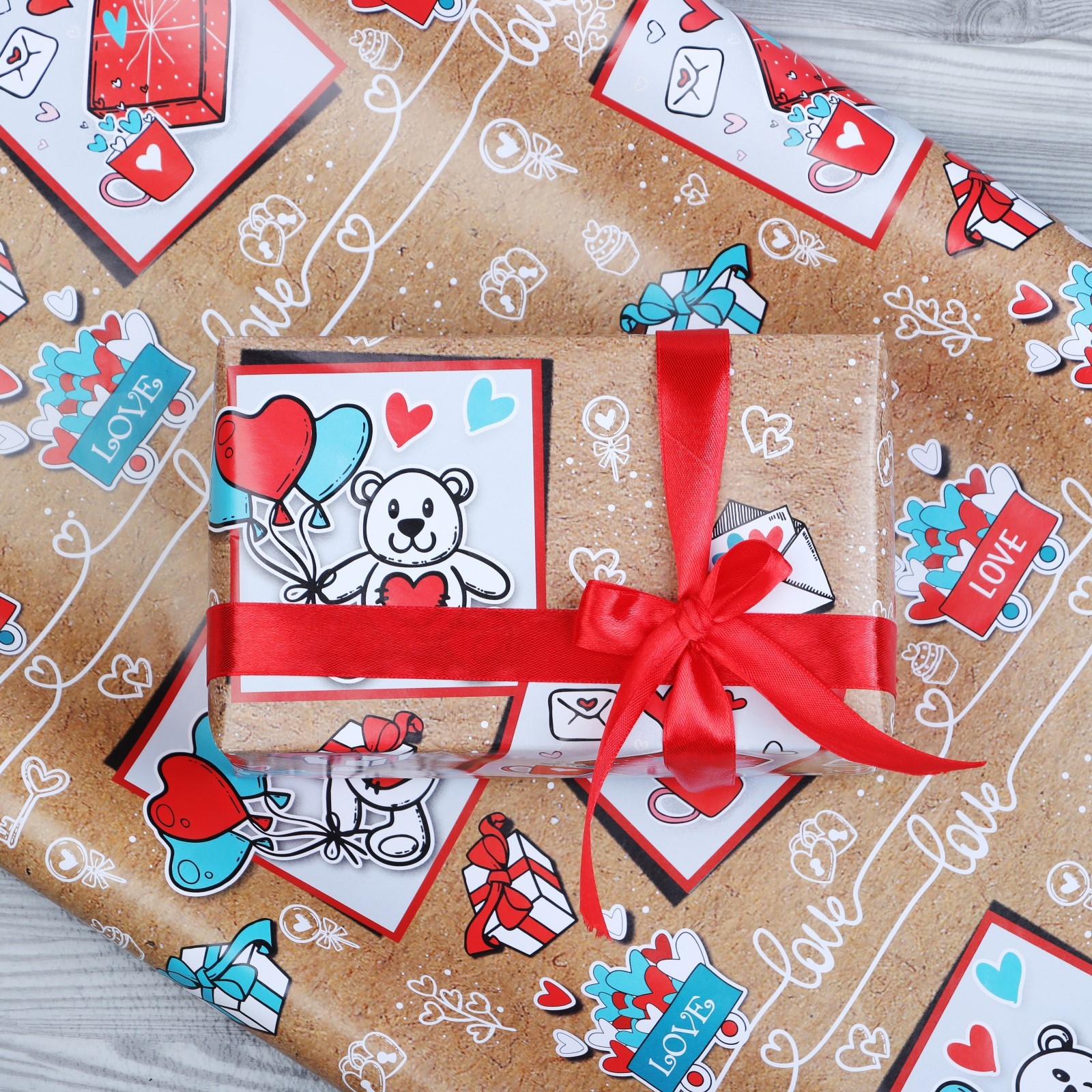 Бумага упаков. глянц. Послания 70*100 - фото 1