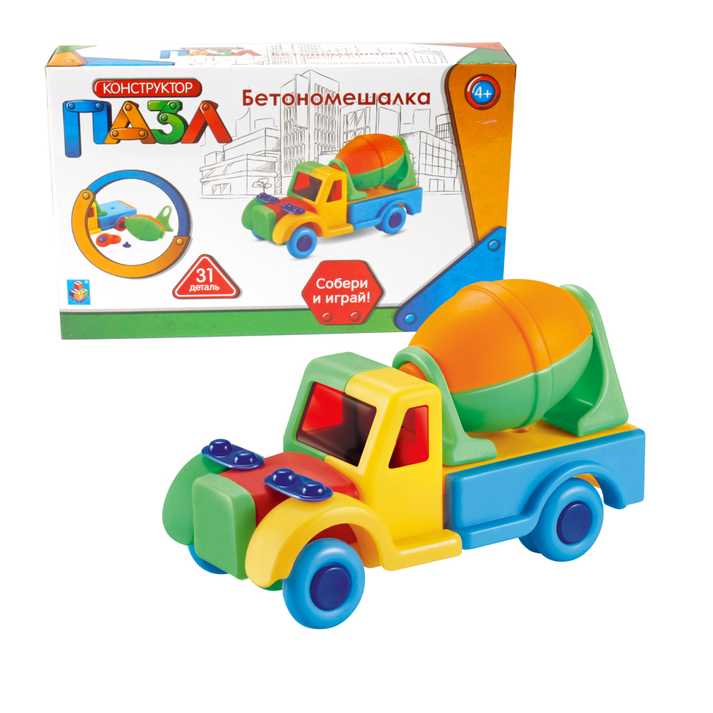 Конструктор-пазл Бетономешалка 31д. - фото 1