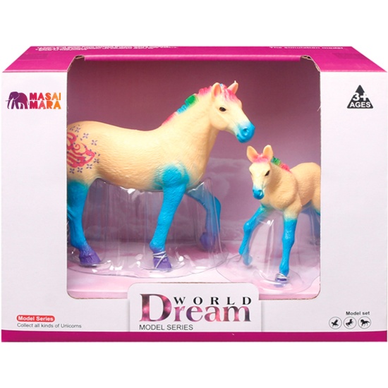 Лошадь голубая Семья 2 фигурки - фото 1