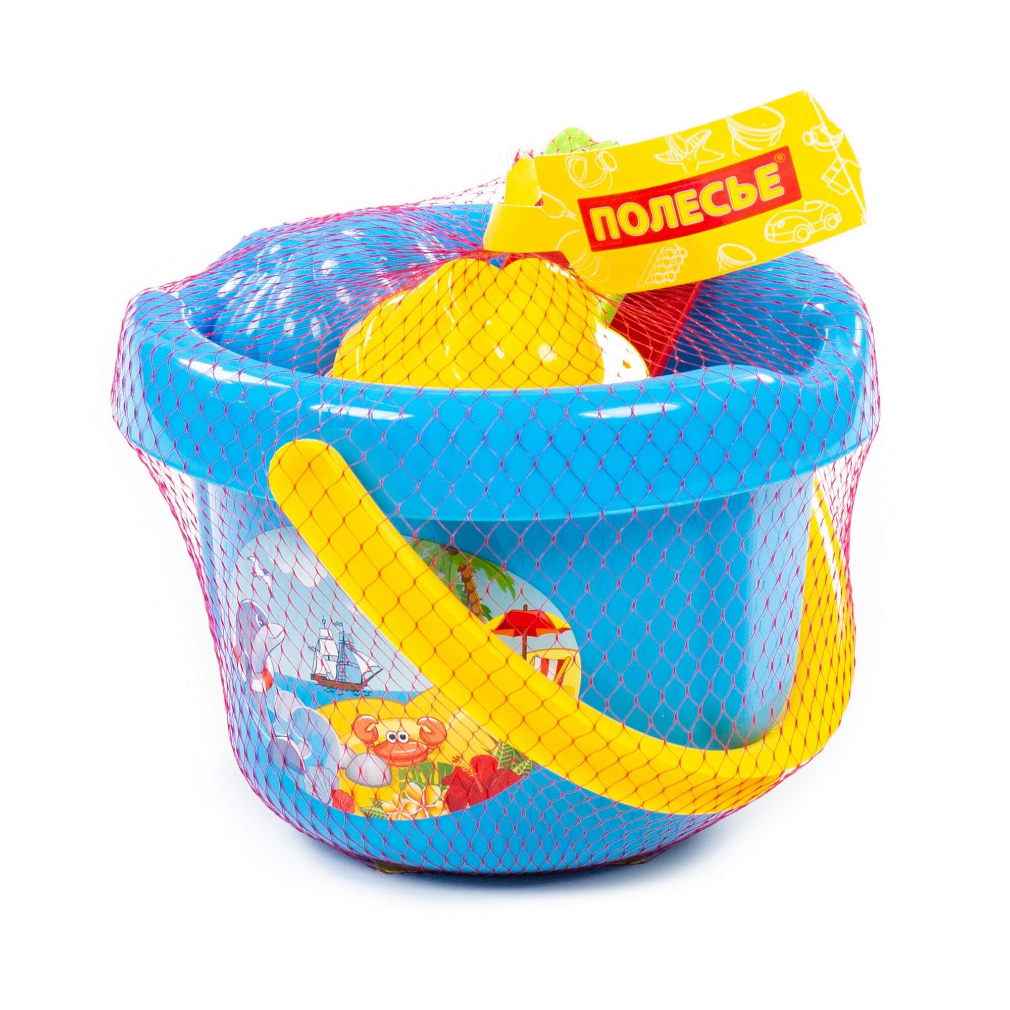 Набор для песка №209 ведро бол. лоп. граб. 4форм. лейка - миниатюра 2