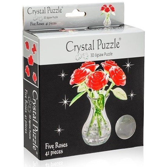 Пазл 3D Букет в вазе Красный 41д. CRYSTAL PUZZLE - фото 1