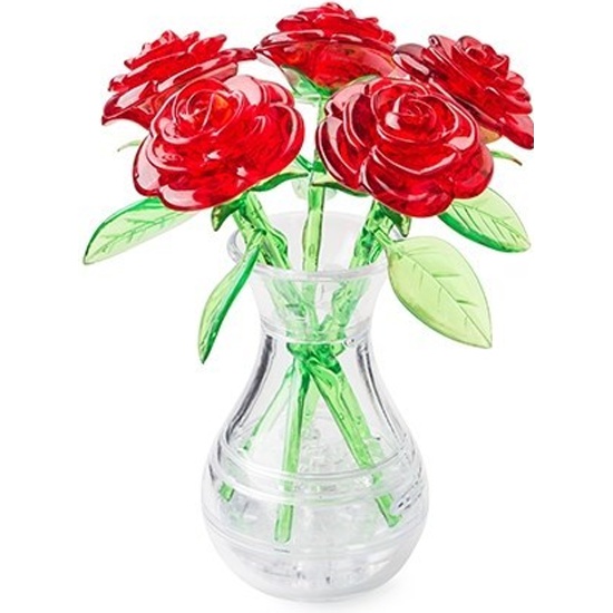 Пазл 3D Букет в вазе Красный 41д. CRYSTAL PUZZLE - миниатюра 2