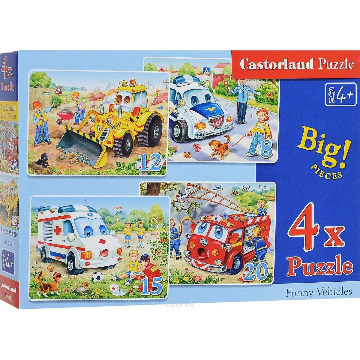 Пазл 4в1 Транспорт - фото 1