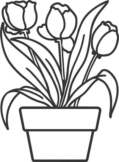 Трафарет Тюльпаны А5 - фото 1