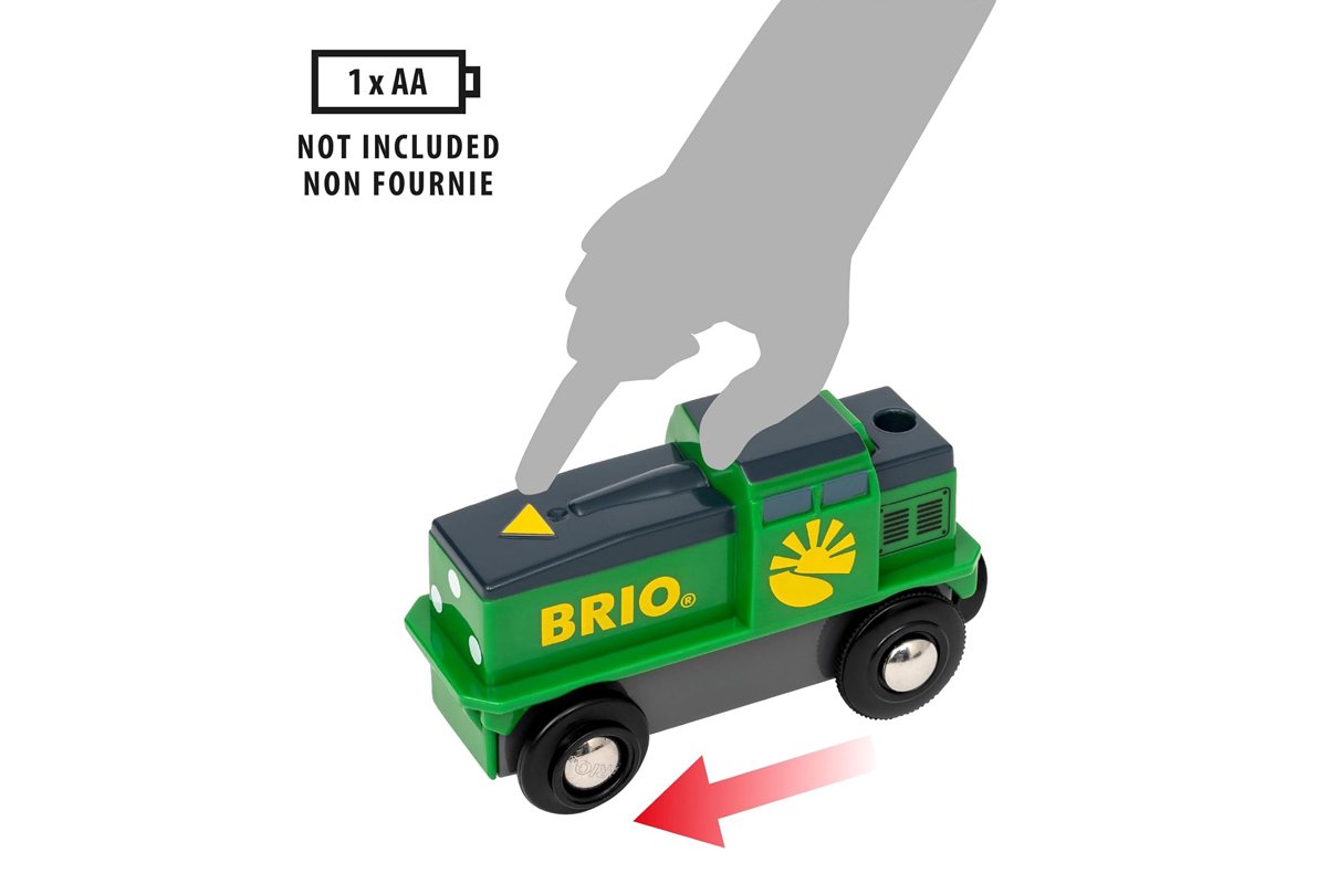 Поезд грузовой на бат. с повозкой для животных BRIO - миниатюра 2