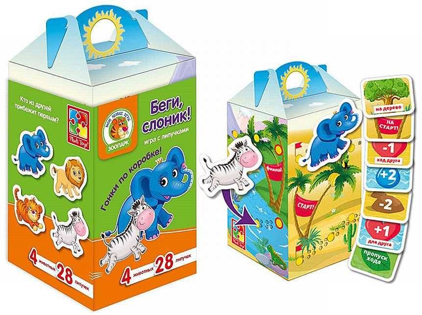 Настольная игра с липучками Беги слоник - фото 1