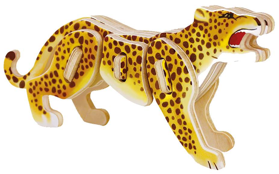 Пазл деревянный 3D Леопард ГеоДом - фото 1