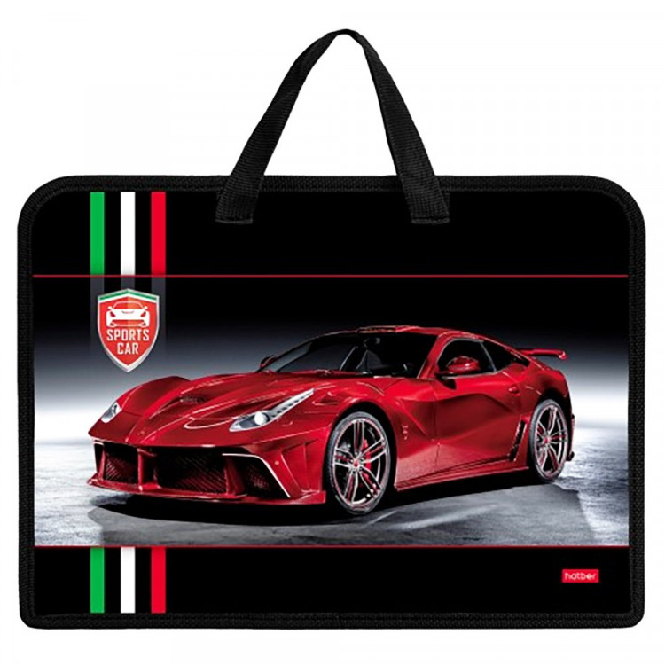 Папка для тетрадей А4 на молнии c ручками RedAuto Hatber - фото 1