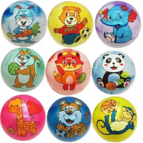 Мяч ПВХ 23 см Веселый зоопарк в ассорт. - фото 1