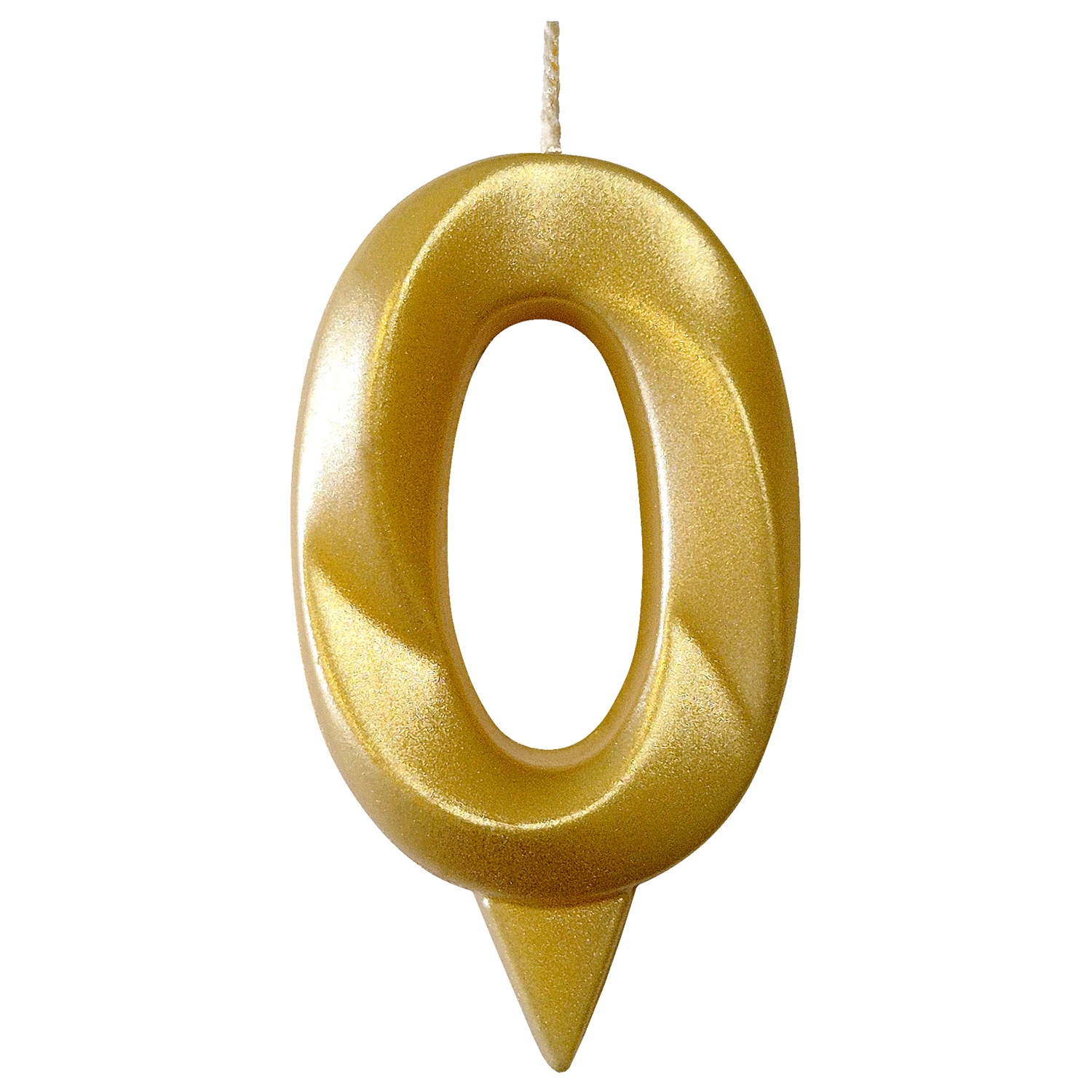 Свеча цифра "0" Золото 7см ГРАНЬ, фото 2