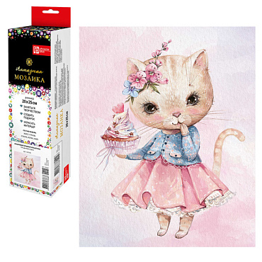 Картина стразами 20*25 Очаровательная кошечка - фото 1