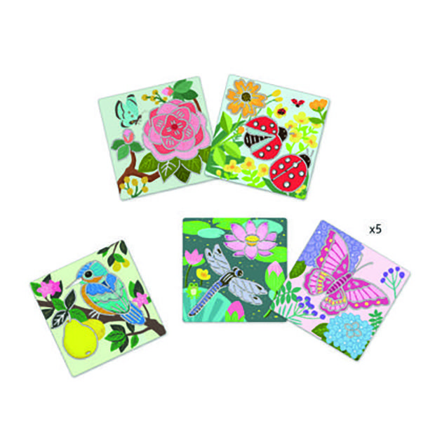 Трафареты для рисования В саду DJECO - миниатюра 2