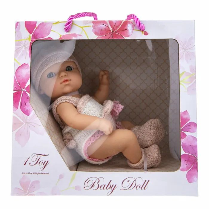 Пупс в роз. костюмчике 20см - фото 1