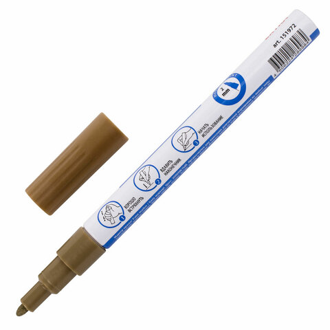 Маркер - краска золот.(12) EXTRA BRAUBERG - фото 1