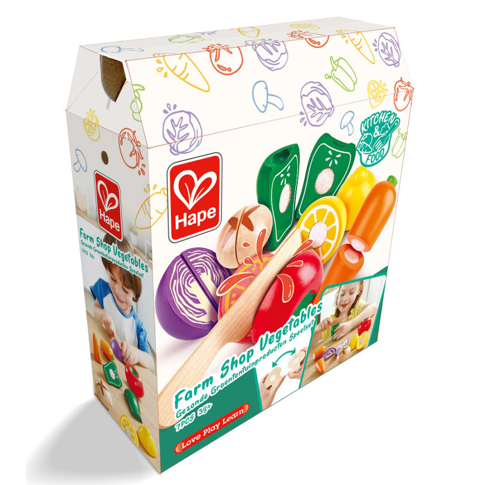 Продукты Овощи на липучках 7 предм. Hape - миниатюра 3