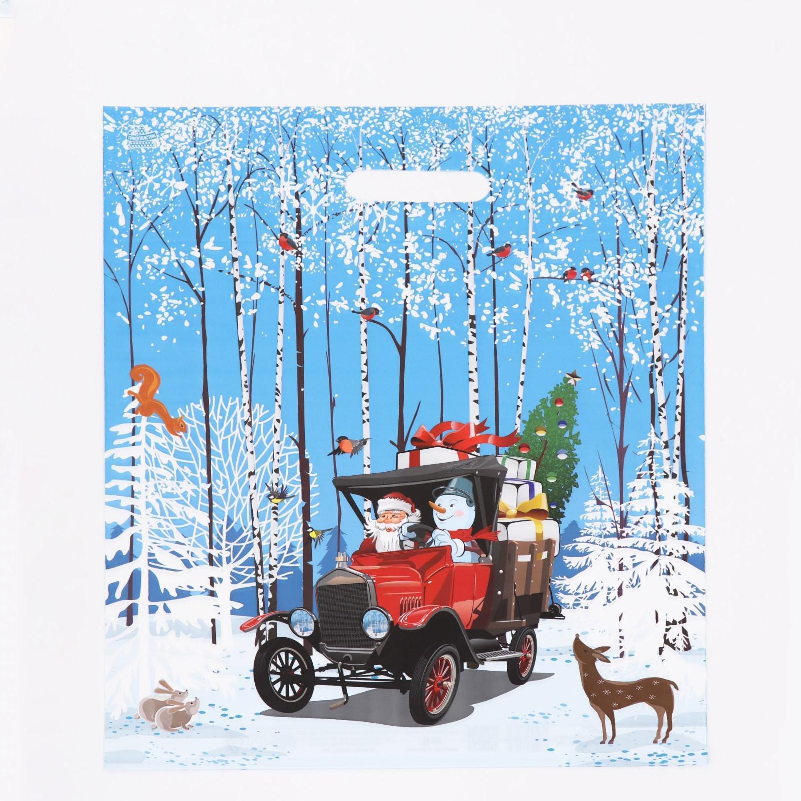 Пакет проруб. Снеговик Почтовик 45*38 - фото 1