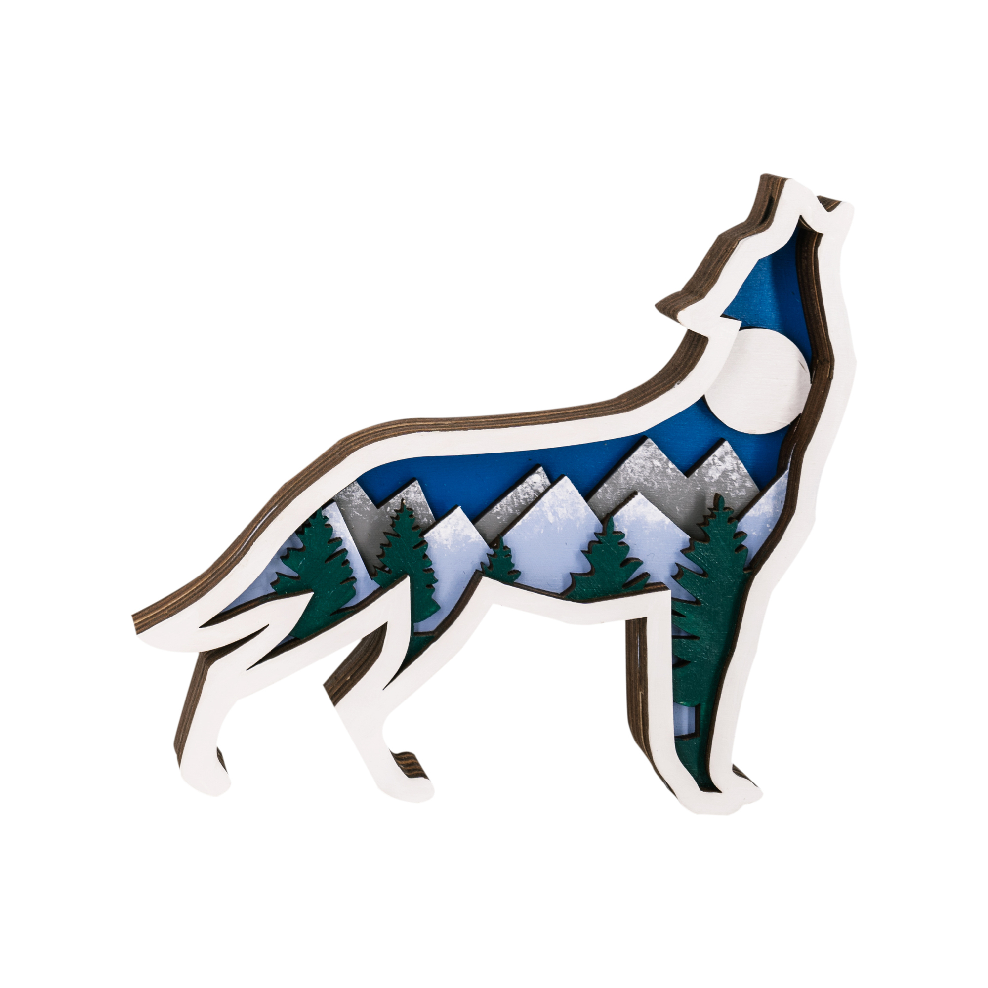 Роспись по дереву Волк серия Лес Dobrika - фото 1