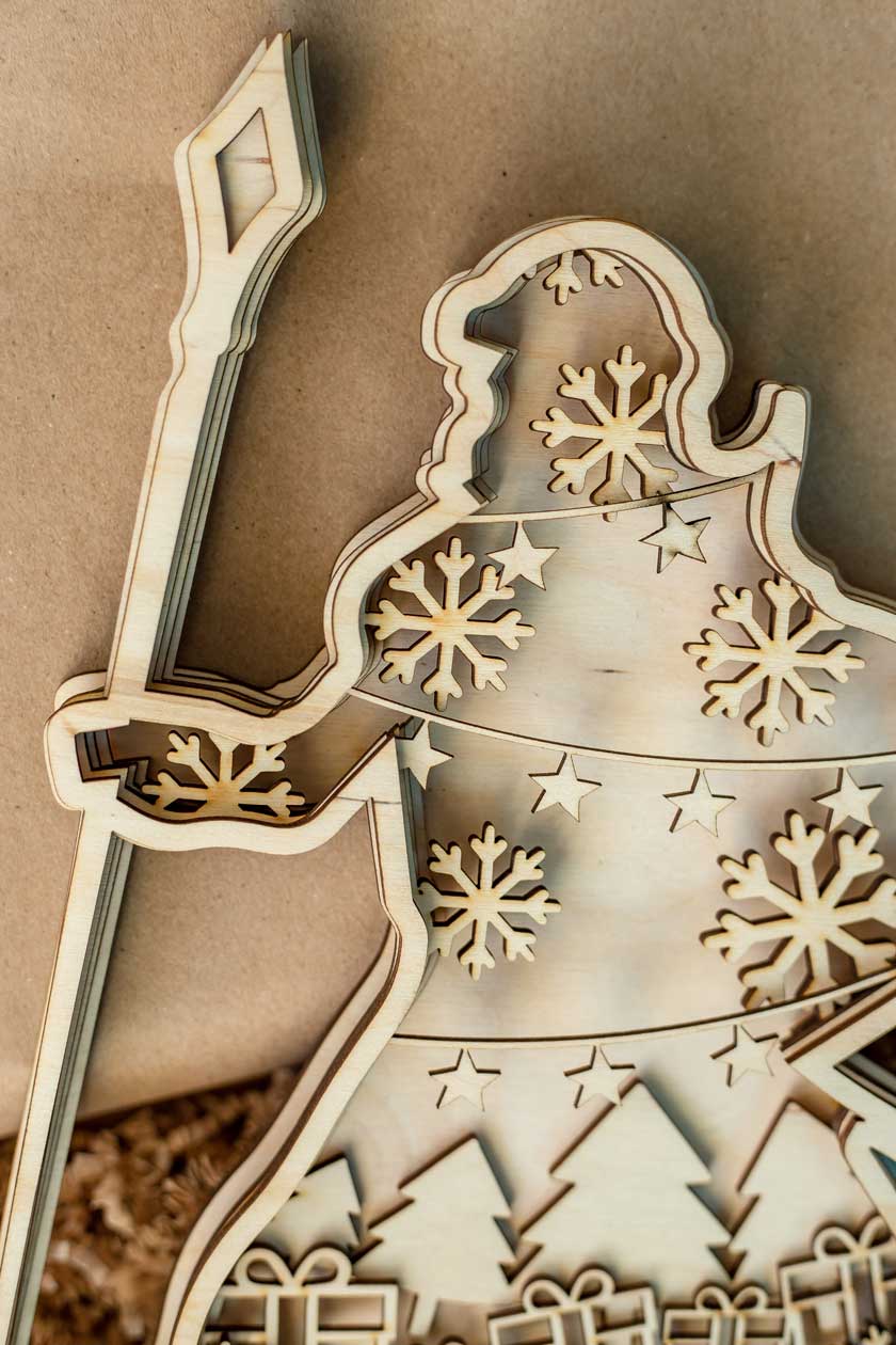 Роспись по дереву Дед Мороз серия Гирлянда Dobrika - миниатюра 3