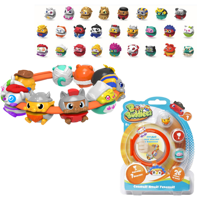 Bbuddieez 3 персонажа - шарма + браслет - фото 1