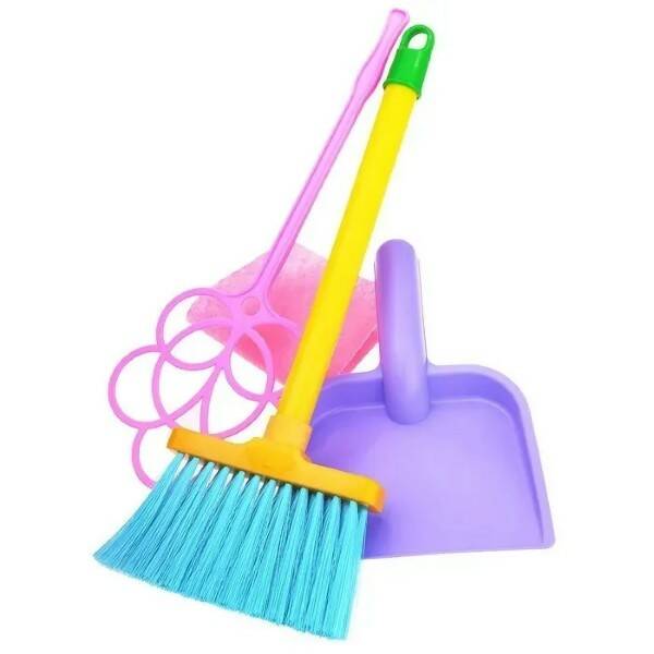 Набор Золушка (щетка, совок, выбивалка, салфетка) - фото 1