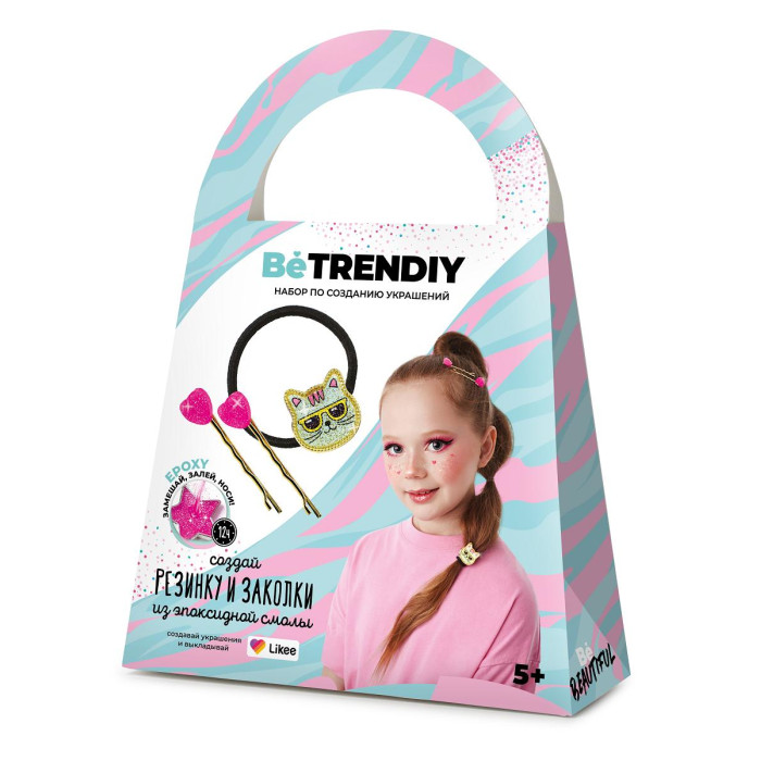 Создай украшения из эпоксидной смолы Резинка и заколки золото Be TrenDIY - миниатюра 2