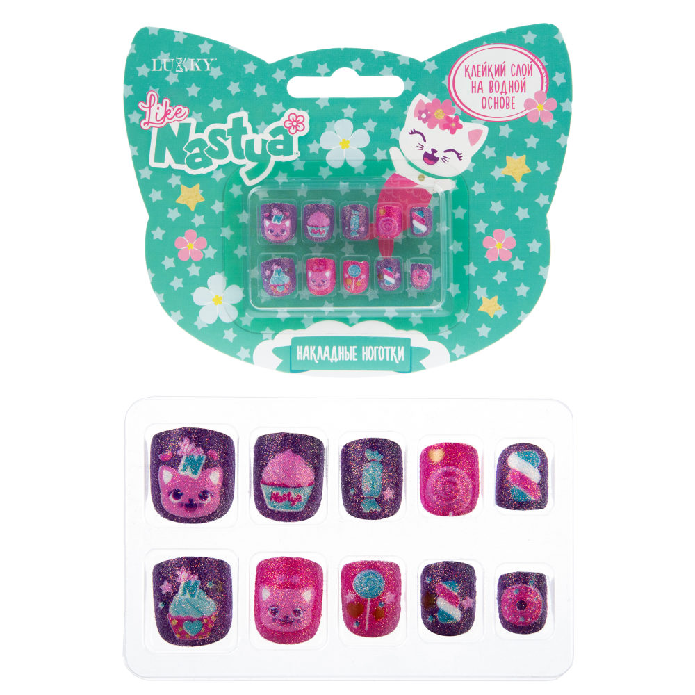 Ногти накладные фиолет. Like Nastya Lukky - фото 1