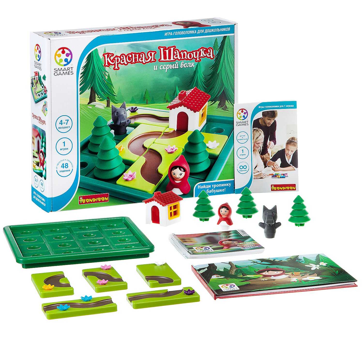 Настольная игра Красная шапочка и серый волк Bondibon - фото 1