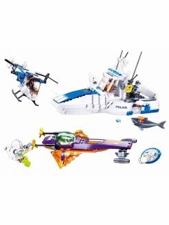 Конструктор СЛУБАН Полиция. Преследование в море 559 дет. М38-В0827 - миниатюра 2